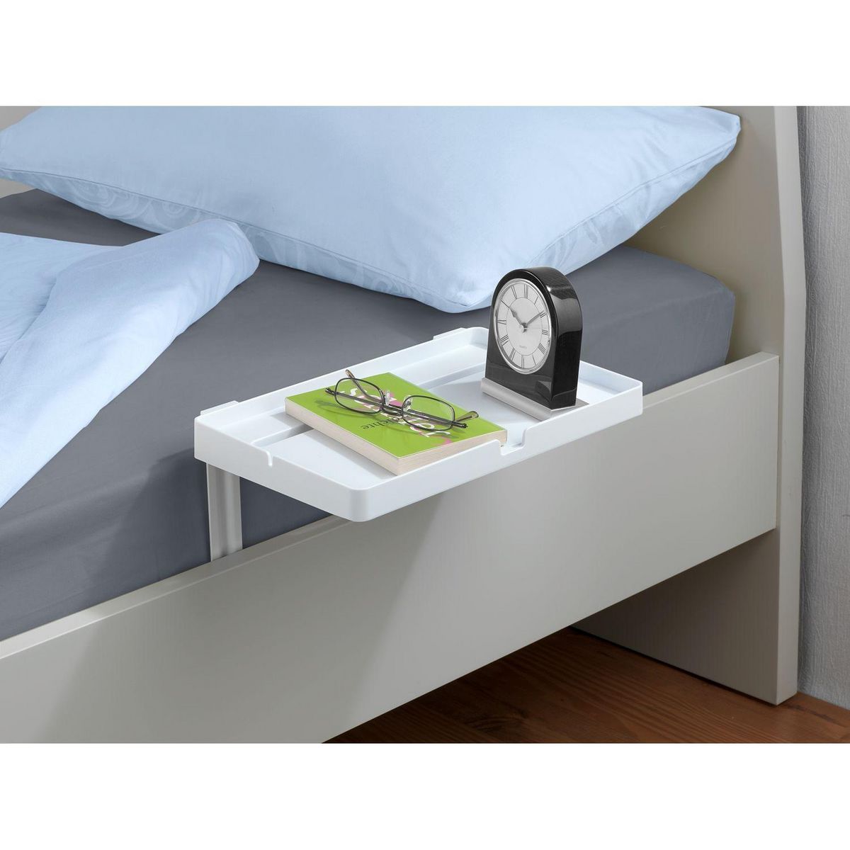 Wenko Majordome de lit avec support - Blanc