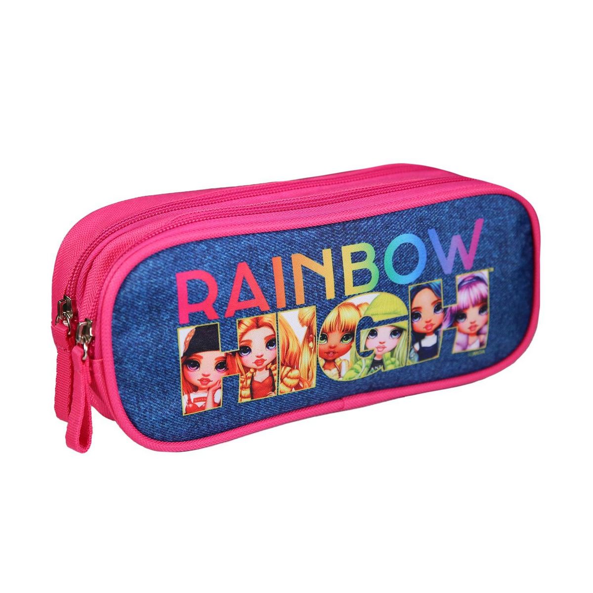 Bagtrotter Trousse scolaire 2 compartiments Rainbow High Multicolore