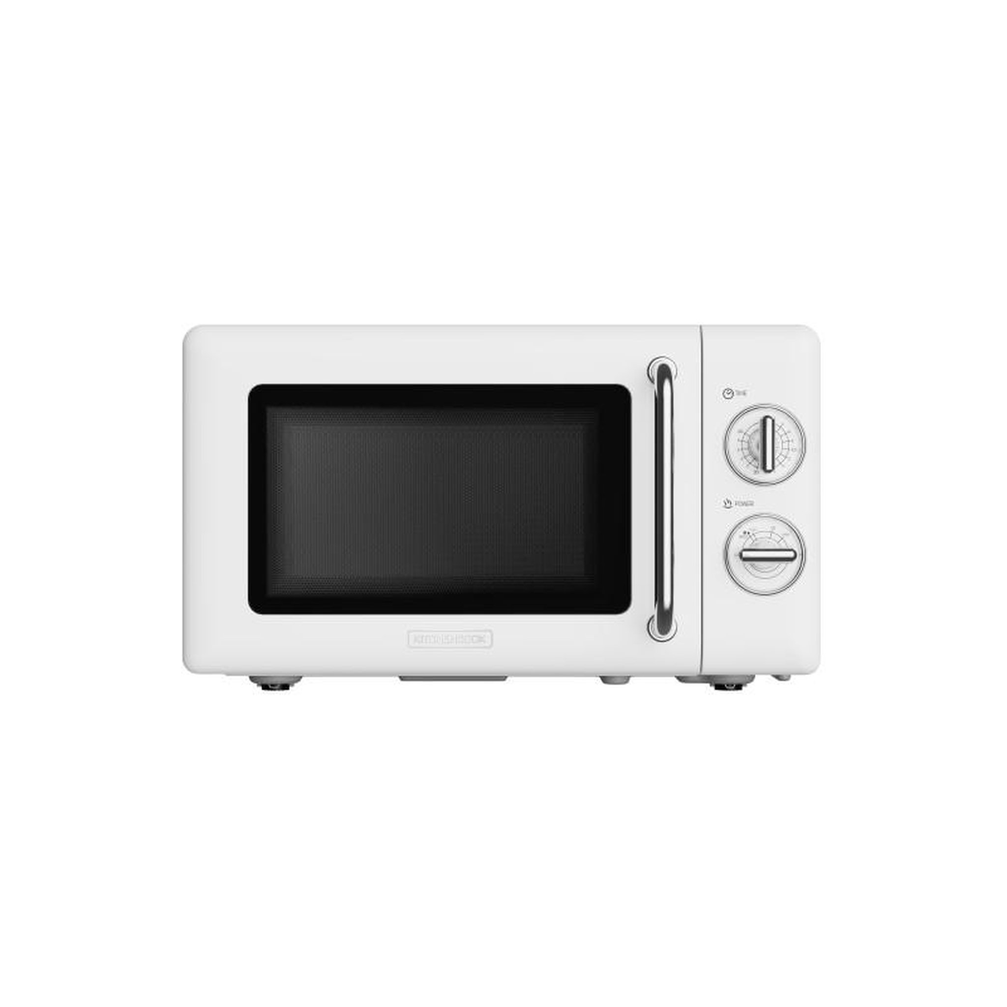 KITCHENCOOK Kitchencook - Kmo20 Retro White - Micro-ondes 20l Rétro - 700w - Commandes Mécaniques