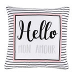 Paris Prix Housse de Coussin  Hello  40x40cm Noir