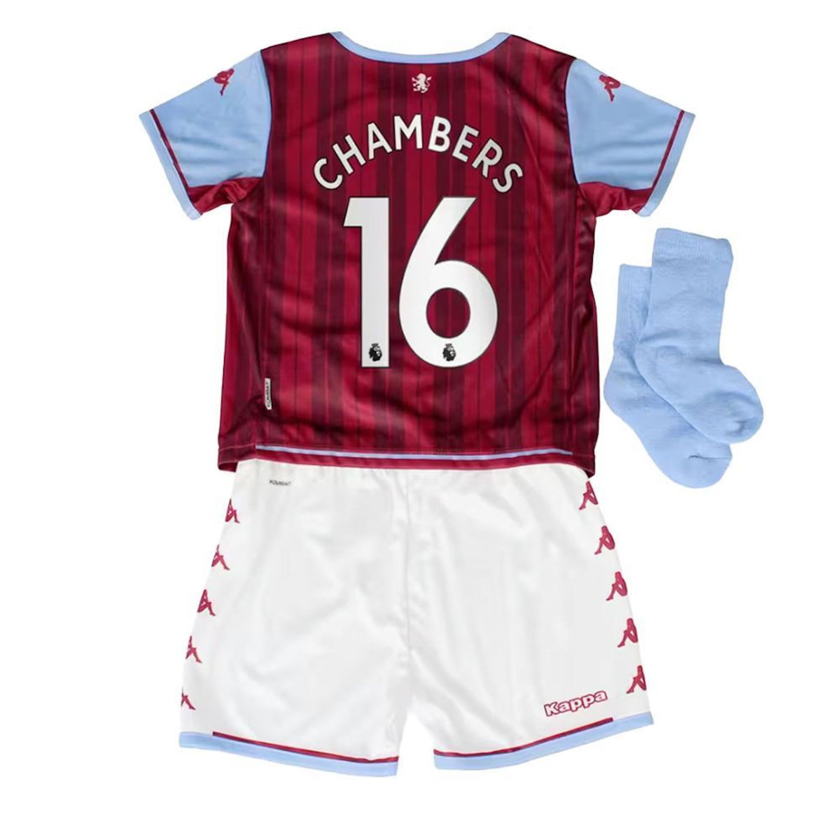 KAPPA Aston Villa Kit Domicile Rouge/Bleu Bébé Kappa 2021/2022
