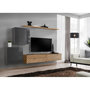 Voir la diapositive 2 : Paris Prix Ensemble Meuble TV  Switch Lamel V  250cm Naturel & Gris