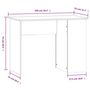 Voir la diapositive 6 : VIDAXL Bureau Gris beton 100x55x75 cm Bois d'ingenierie