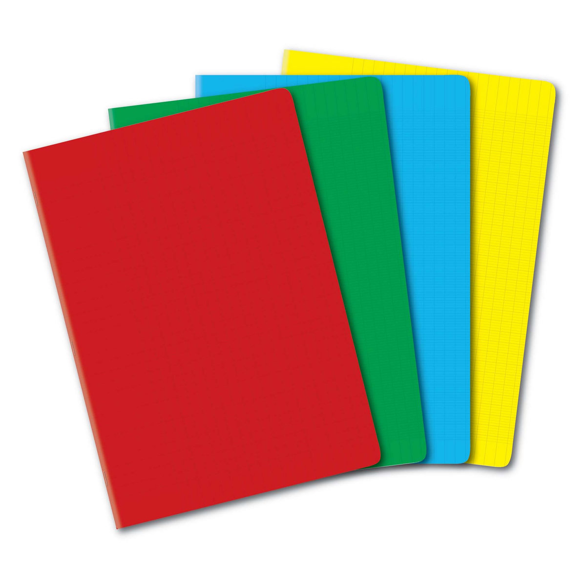 POUCE Cahier piqué polypro 21x29,7cm 96 pages grands carreaux Seyes jaune