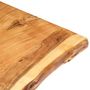 Voir la diapositive 3 : VIDAXL Dessus de table Bois d'acacia massif 80x(50-60)x2,5 cm