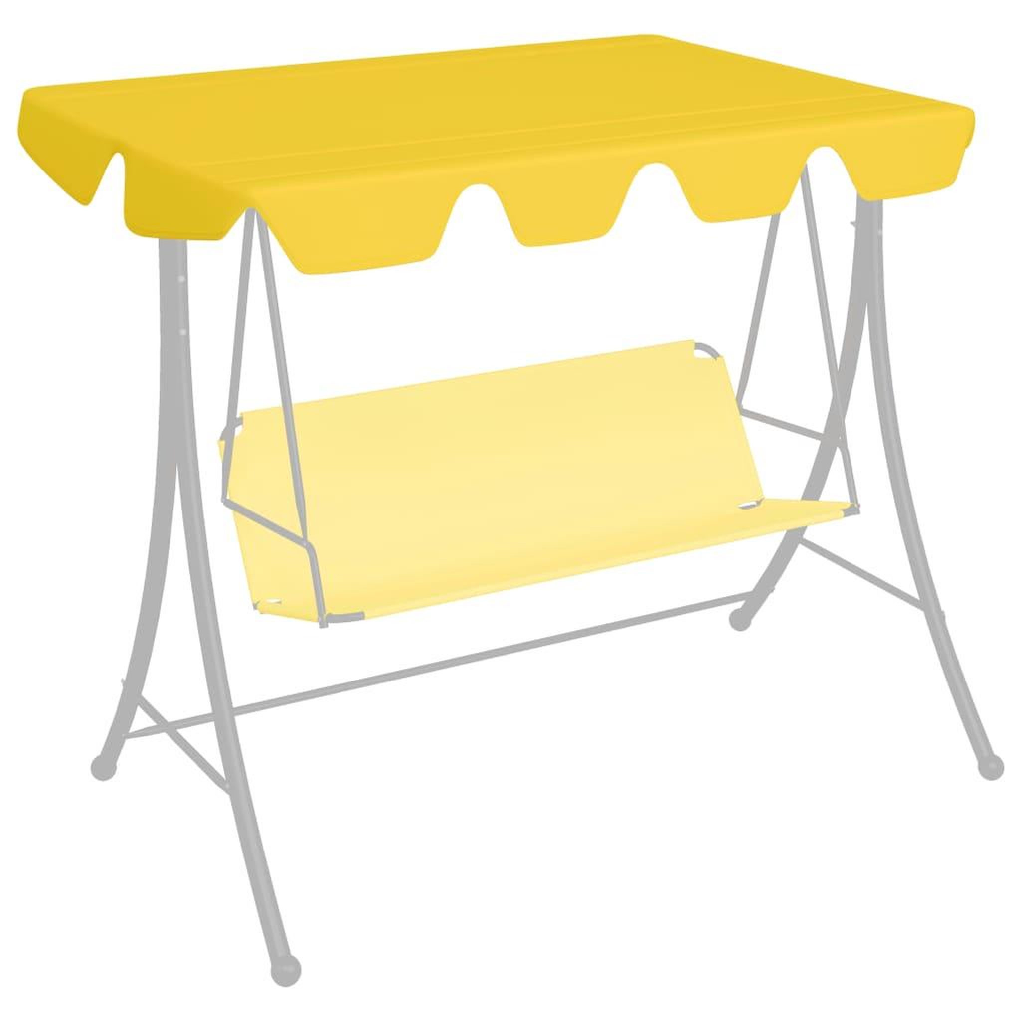 Voir la diapositive 1 : VIDAXL Toit de rechange de balançoire Jaune 150/130x105/70 cm