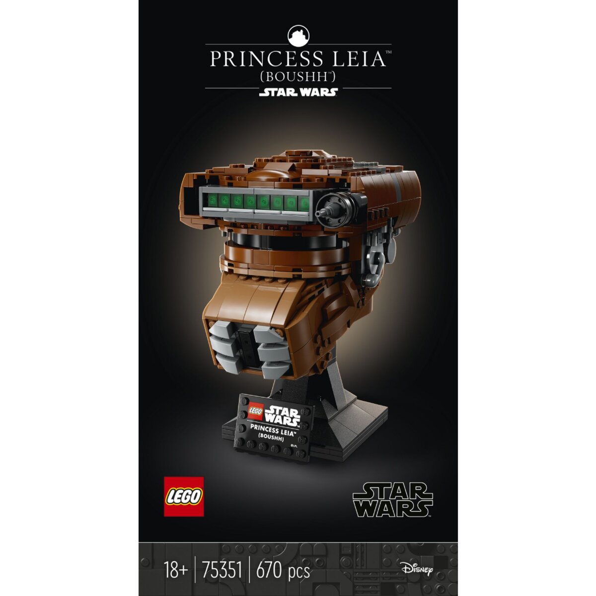 LEGO Star Wars 75351 - Casque Princess Leia Boushh - Exclusivité Auchan
