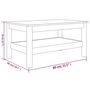 Voir la diapositive 6 : VIDAXL Table basse Blanc 80x50x40 cm Bois massif de pin