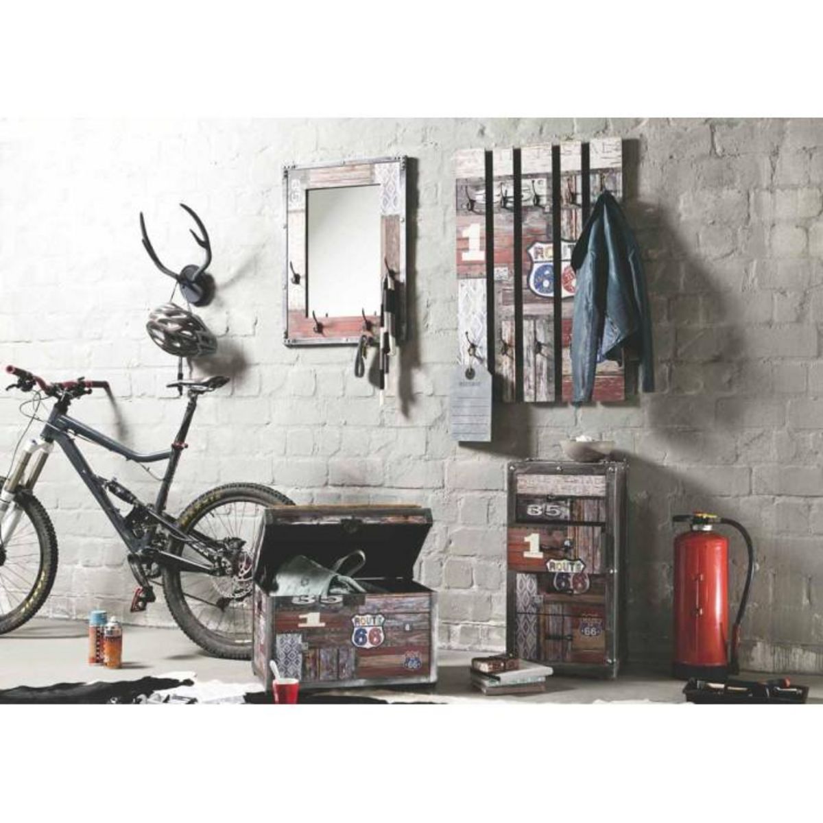 Paris Prix Patère Murale Vintage  Route  100cm Naturel