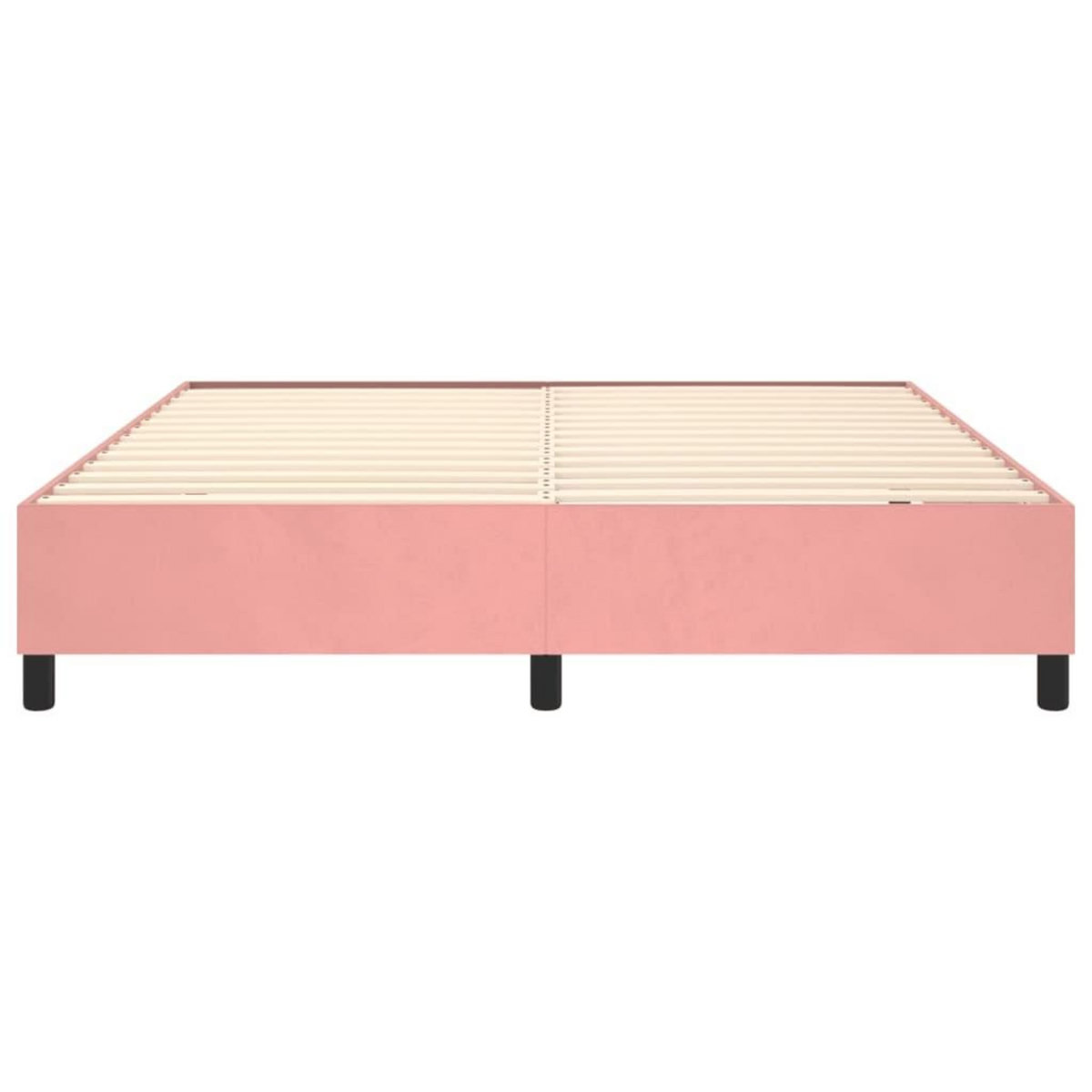 VIDAXL Cadre de lit sans matelas rose 200x200 cm velours