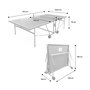 Voir la diapositive 3 : SWEEEK Table de ping pong INDOOR bleue - table pliable avec 4 raquettes et 6 balles. pour utilisation intérieure. sport tennis de table