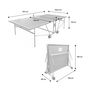Voir la diapositive 3 : SWEEEK Table de ping pong INDOOR bleue - table pliable avec 4 raquettes et 6 balles. pour utilisation intérieure. sport tennis de table