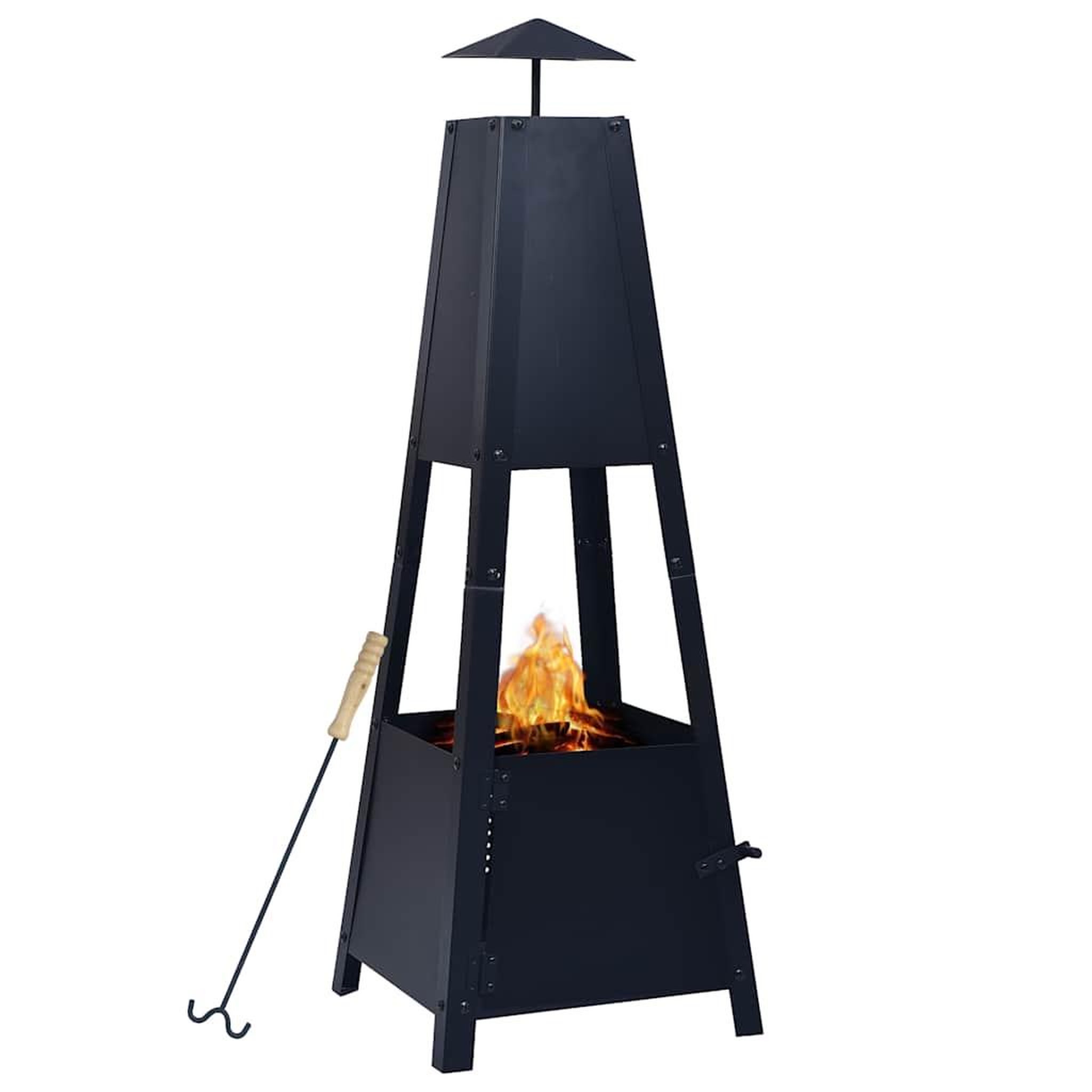 VIDAXL Foyer Noir 35x35x99 cm Acier