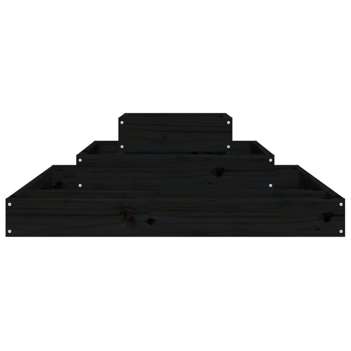 VIDAXL Jardiniere Noir 80x80x27 cm Bois massif de pin