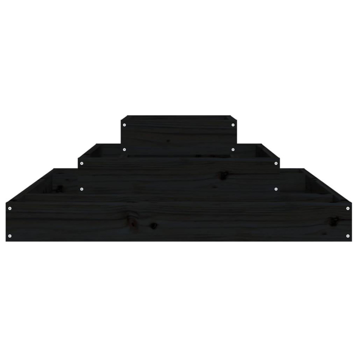 VIDAXL Jardiniere Noir 80x80x27 cm Bois massif de pin