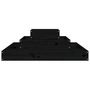 Voir la diapositive 4 : VIDAXL Jardiniere Noir 80x80x27 cm Bois massif de pin