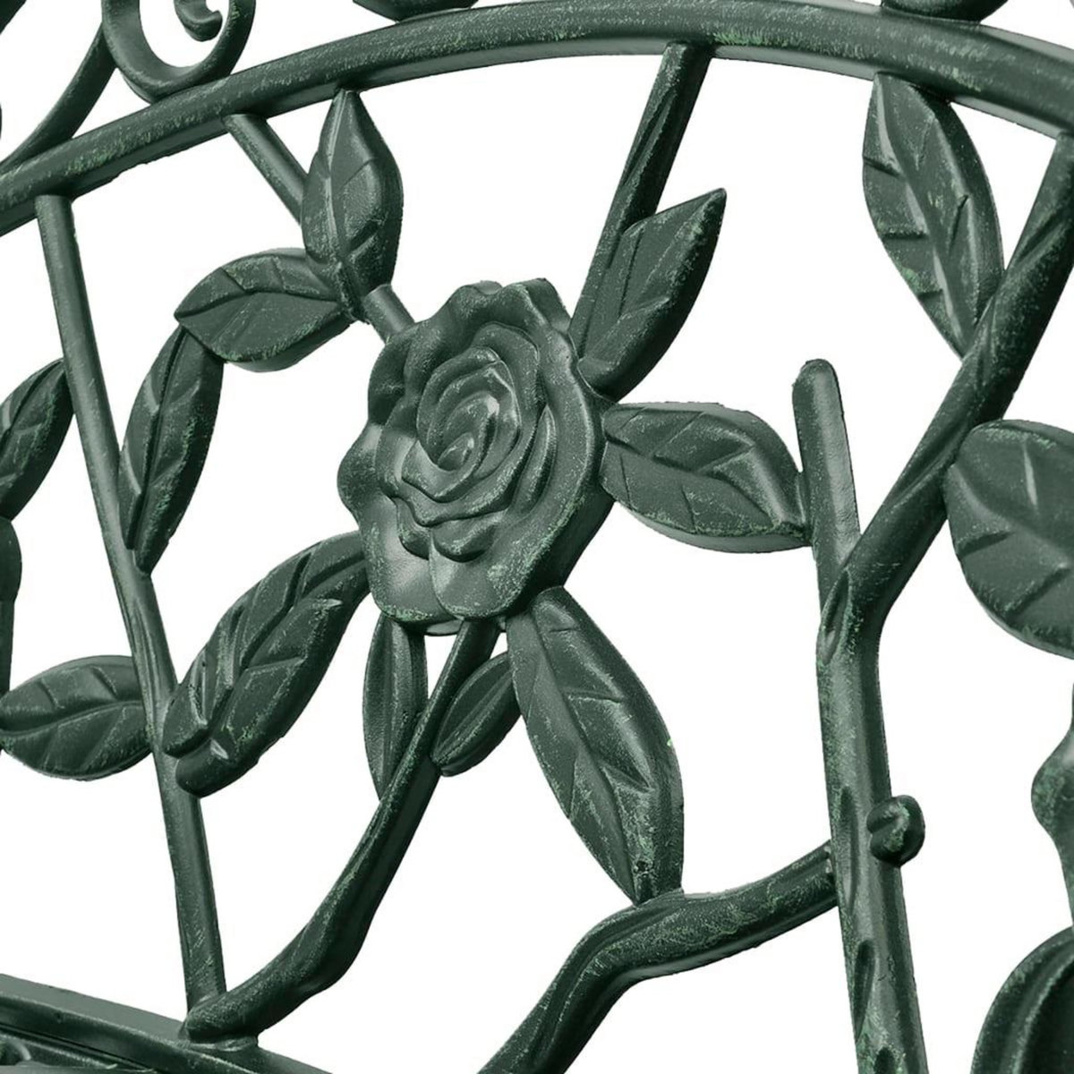 VIDAXL Banc de jardin 100 cm Aluminium coule Vert