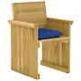 Voir la diapositive 4 : VIDAXL Ensemble a manger de jardin 7 pcs avec coussins pin impregne
