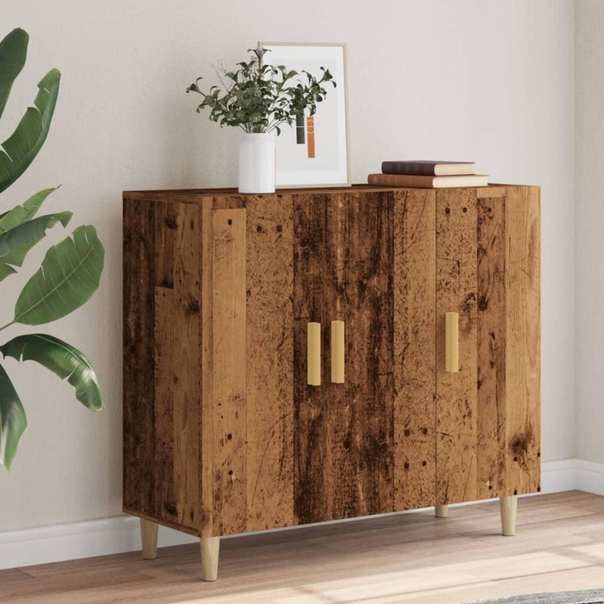 VIDAXL Buffet vieux bois 90x34x80 cm bois d'ingenierie
