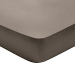 DODO Drap housse Partition Satin de coton Coloris Taupe. Coloris disponibles : Marron