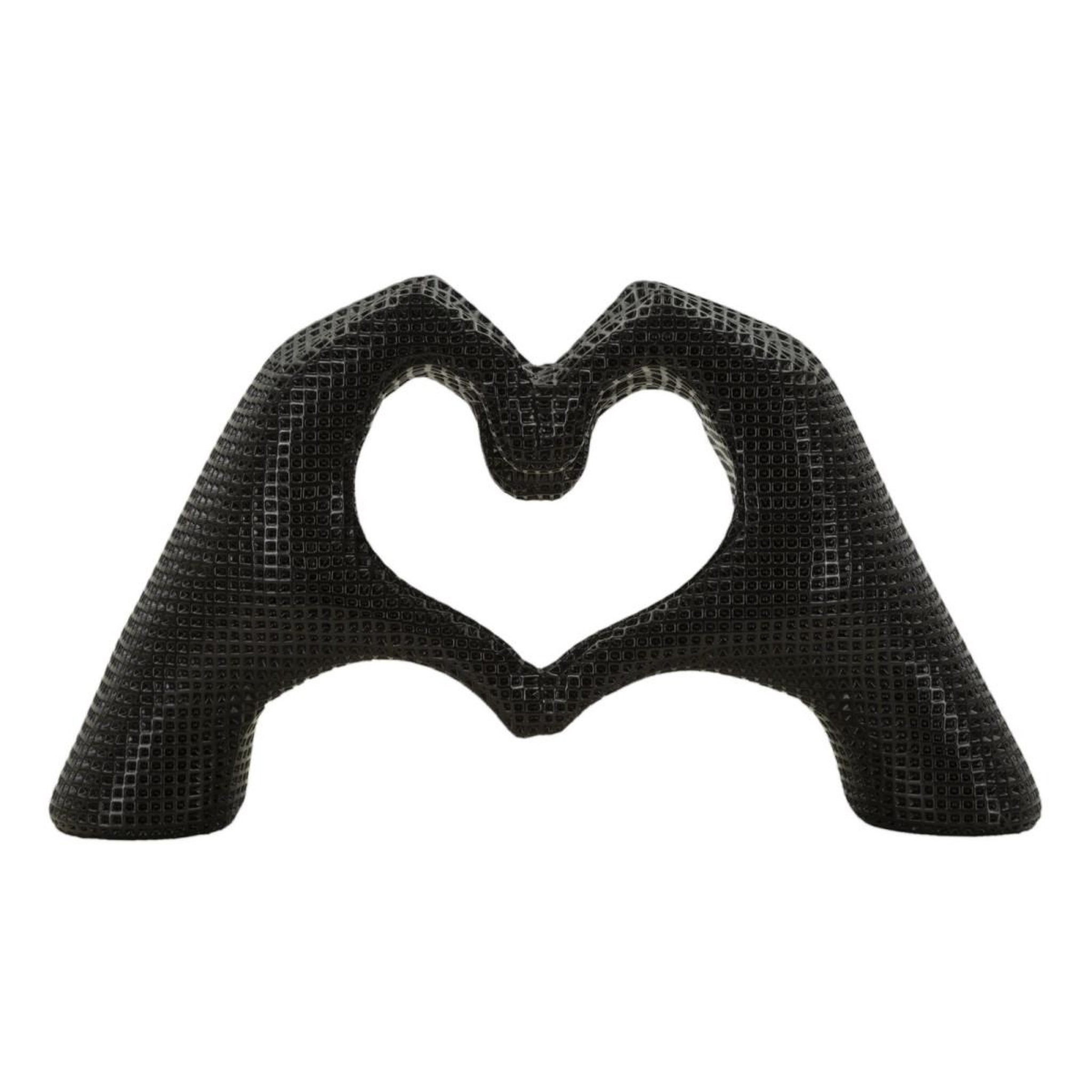 Paris Prix Mains cœur déco  lover  25cm noir