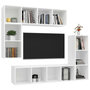 Voir la diapositive 3 : VIDAXL Ensemble de meubles TV 4 pcs Blanc Bois d'ingenierie