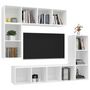 Voir la diapositive 3 : VIDAXL Ensemble de meubles TV 4 pcs Blanc Bois d'ingenierie