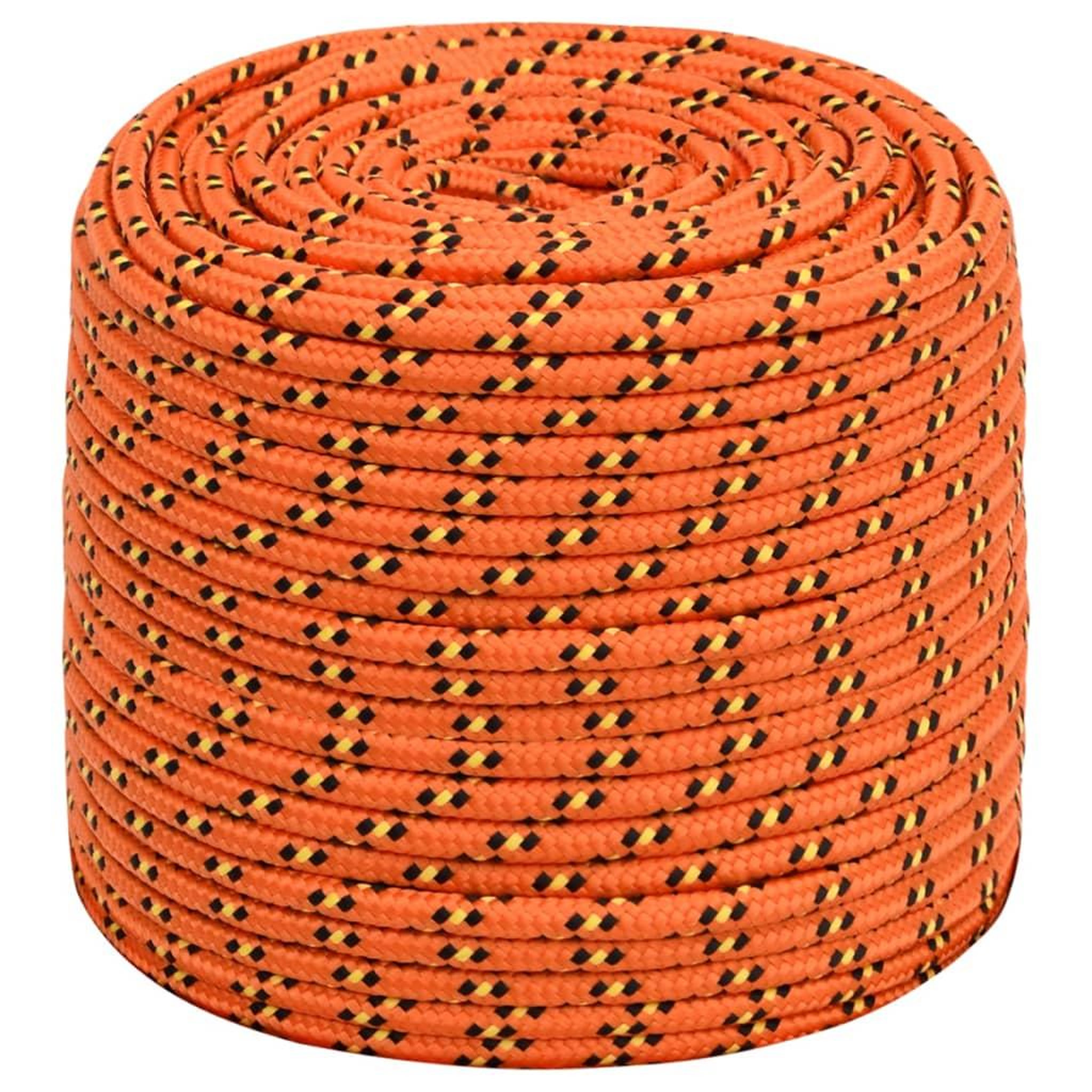 Voir la diapositive 2 : VIDAXL Corde de bateau Orange 8 mm 250 m Polypropylene
