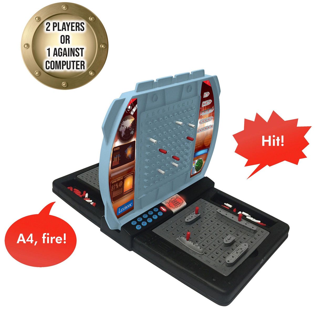 Lexibook Bataille Navale électronique parlante lumineuse (FR/EN/ES/PT)