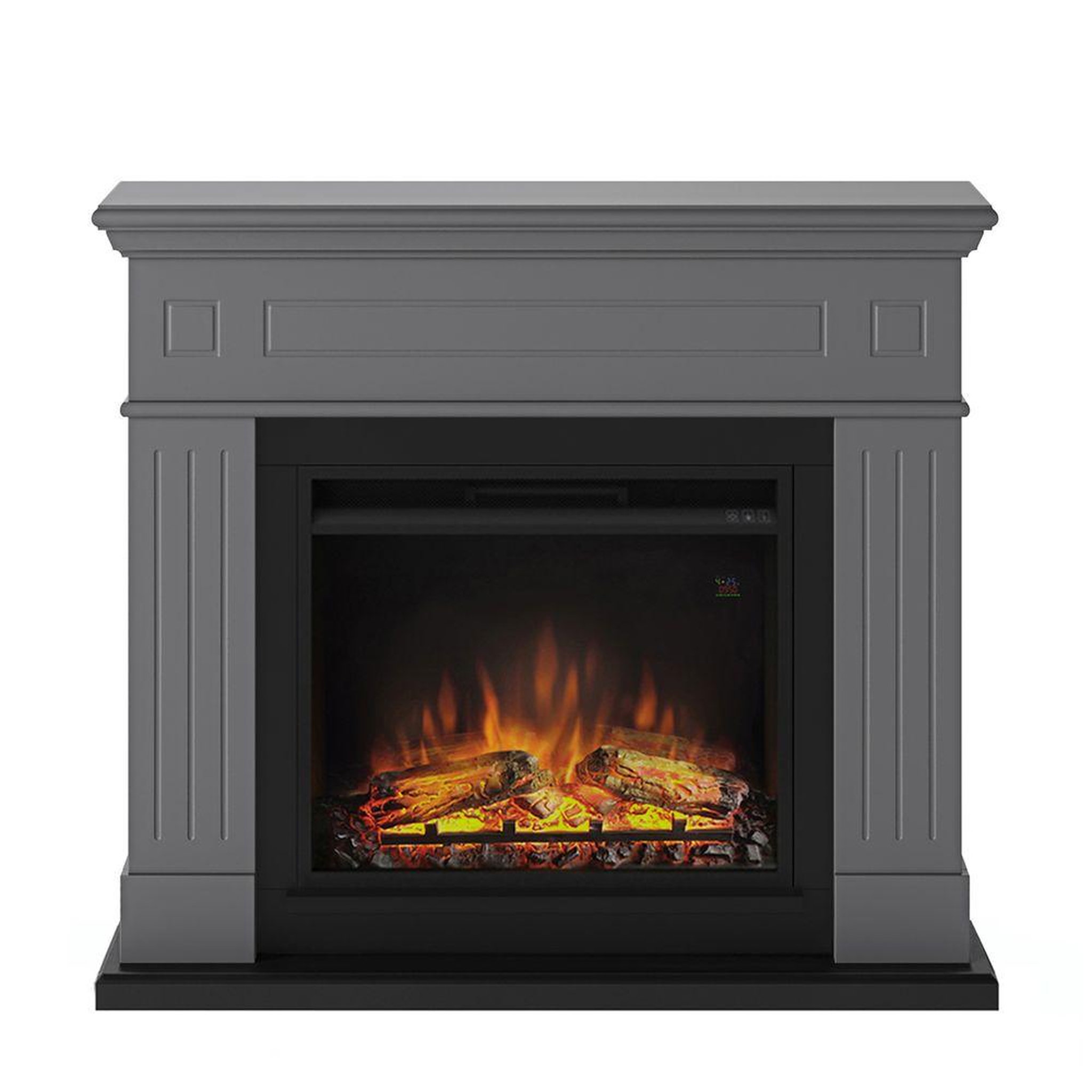 CENTRALE BRICO Cheminée électrique décorative  Larsen  Gris foncé - Powerflame