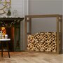 Voir la diapositive 3 : VIDAXL Support de bois de chauffage Marron miel 100x25x100 cm Bois pin