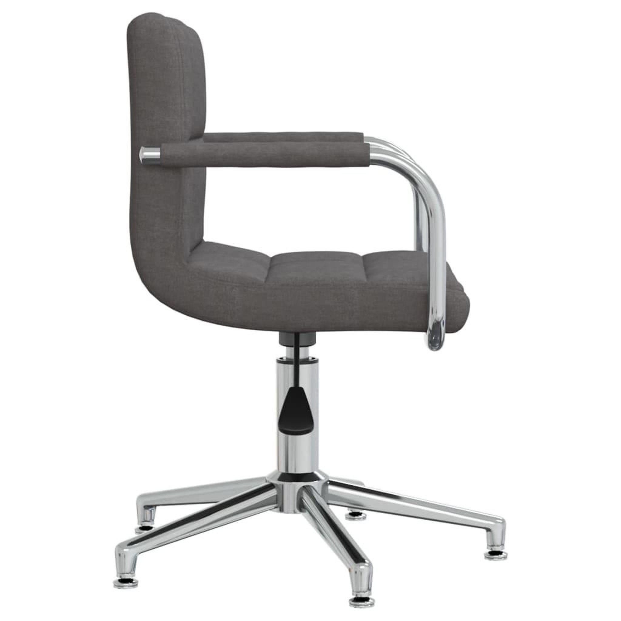 Voir la diapositive 4 : VIDAXL Chaise pivotante de bureau Gris fonce Tissu