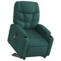Voir la diapositive 3 : VIDAXL Fauteuil inclinable de massage Vert fonce Tissu