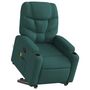 Voir la diapositive 3 : VIDAXL Fauteuil inclinable de massage Vert fonce Tissu