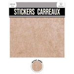 SUD TRADING 2 Stickers effet grès - 30 x 30 cm - beige