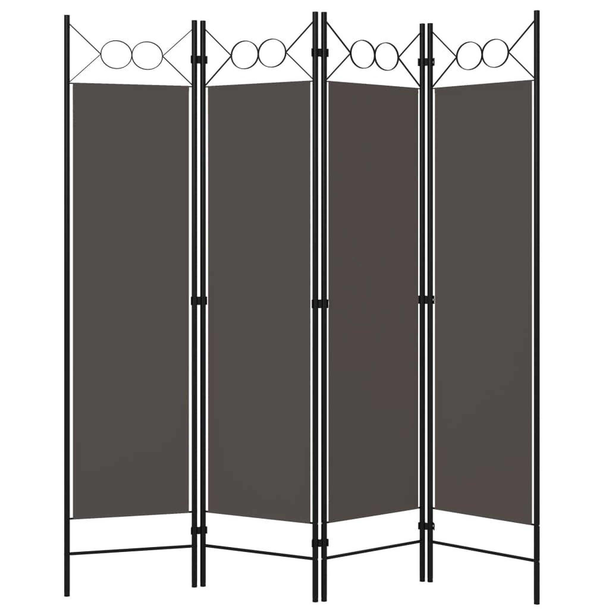 Voir la diapositive 2 : VIDAXL Cloison de separation 4 panneaux Anthracite 160 x 180 cm