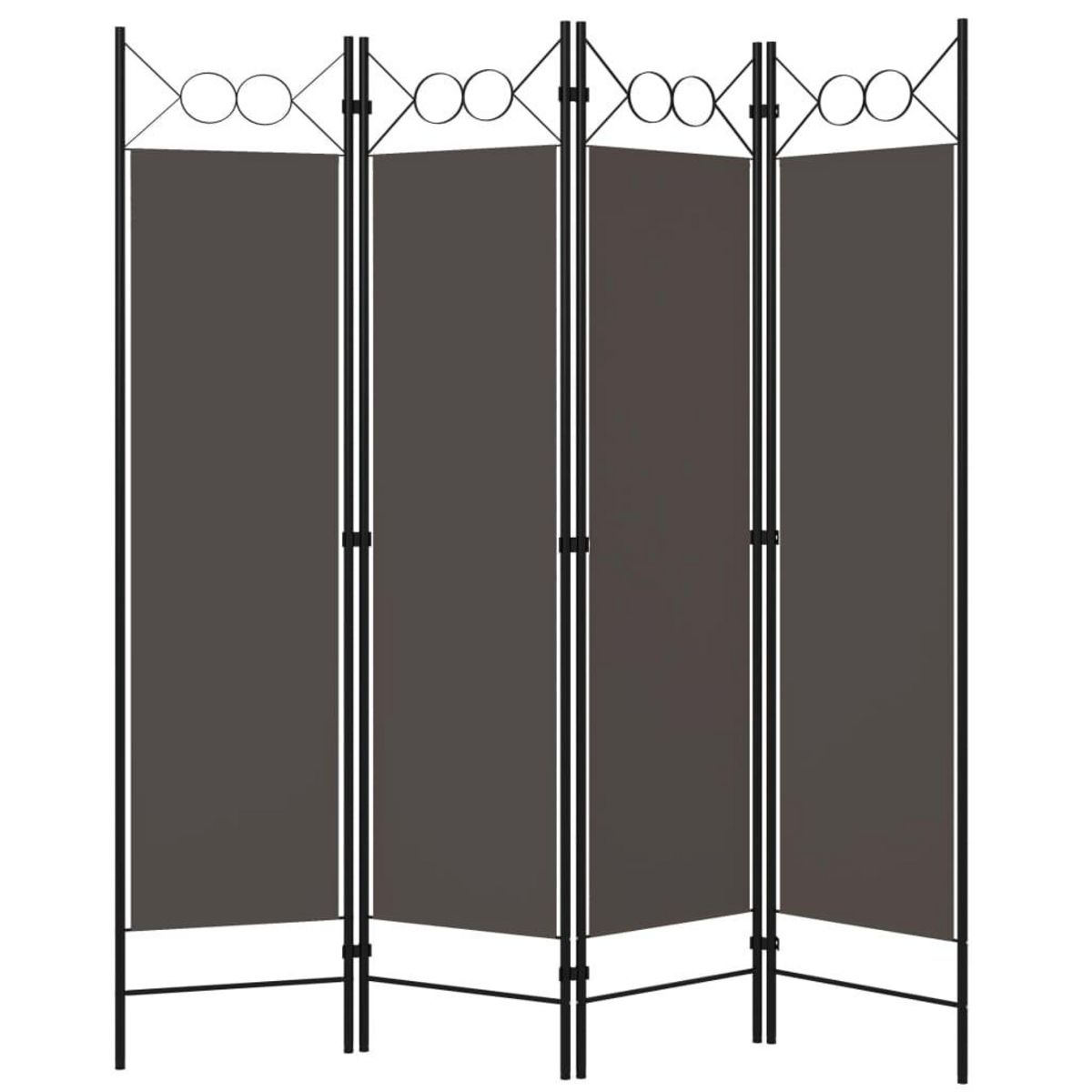 VIDAXL Cloison de separation 4 panneaux Anthracite 160 x 180 cm