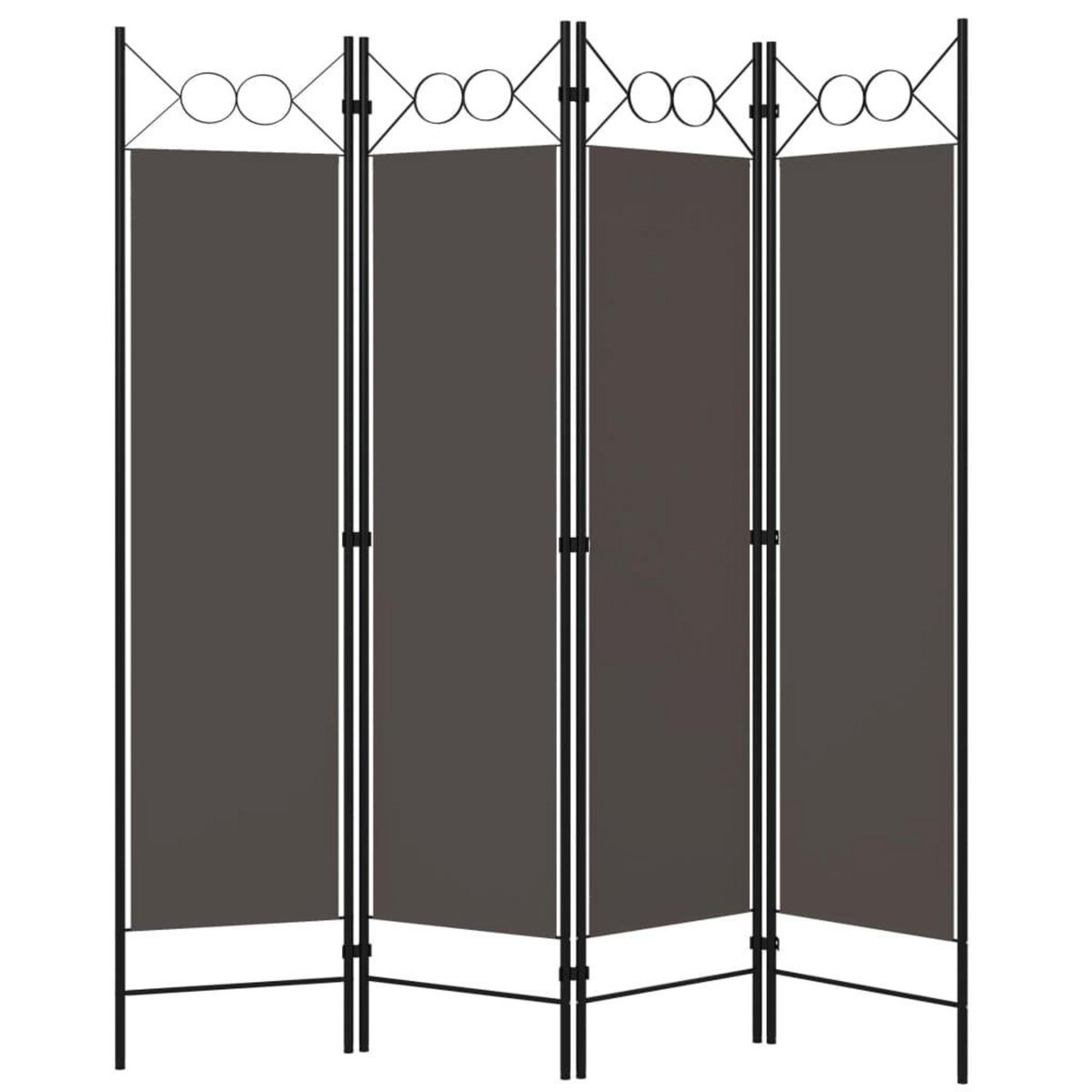 VIDAXL Cloison de separation 4 panneaux Anthracite 160 x 180 cm
