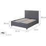 Voir la diapositive 4 : Habitat et Jardin Lit double avec coffre  Carla  - 160 x 200 - Gris