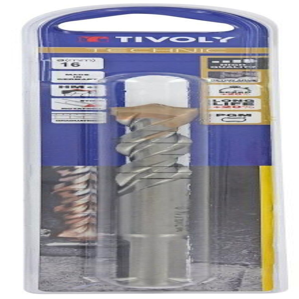 TIVOLY Foret pour béton, Diam.16 mm, L.160 mm TIVOLY