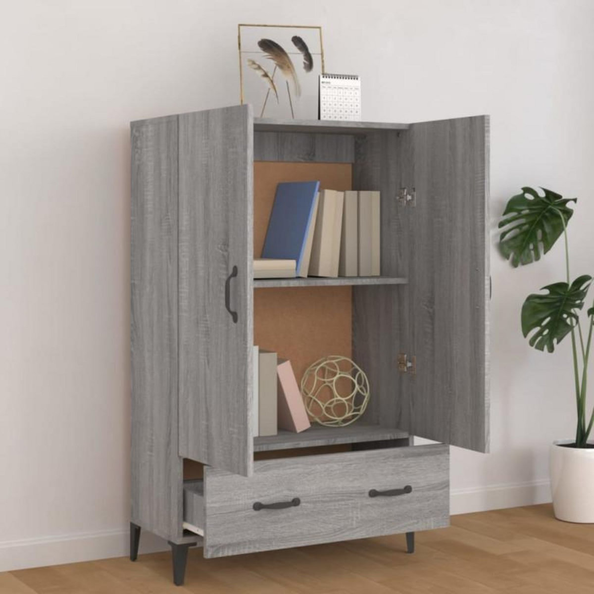 VIDAXL Buffet Sonoma gris 70x31x115 cm Bois d ingénierie
