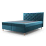 Voir la diapositive 2 : BEST MOBILIER Louis - lit boxspring - 180x200 - en velours - coffres et surmatelas inclus