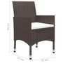 Voir la diapositive 6 : VIDAXL Ensemble a manger de jardin 3 pcs Marron