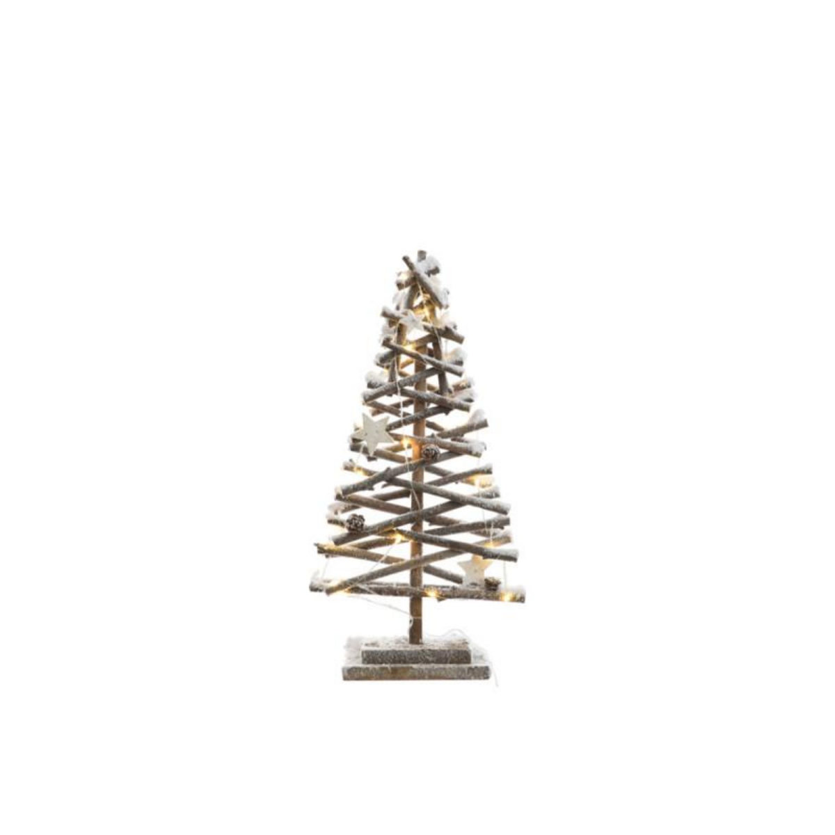 EDM Arbre en rotin micro-LED EDM - esprit de Noël - effet givre - 50 cm - 72217