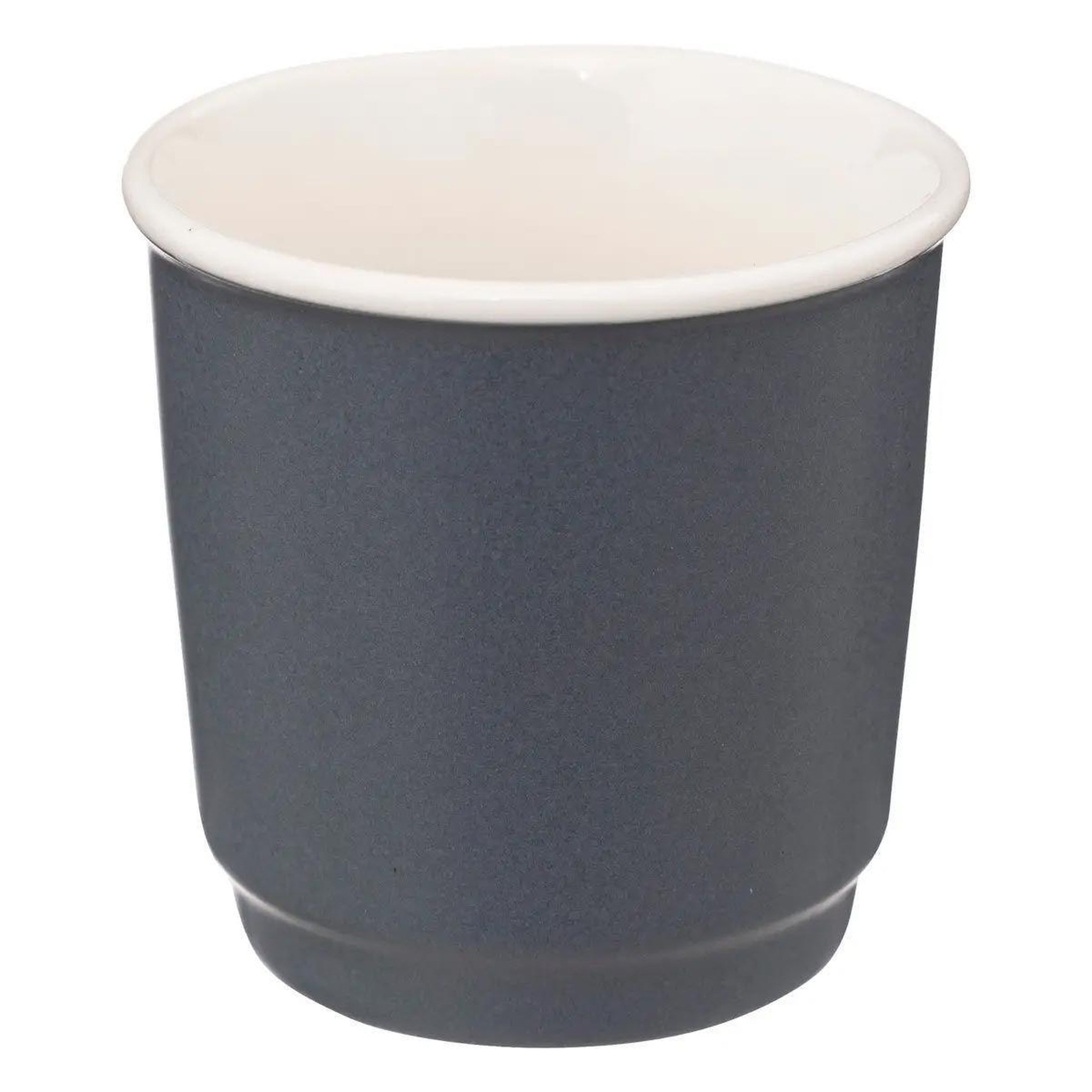 Voir la diapositive 2 : SECRET DE GOURMET Lot de 6 tasses à café  nature  9cl bleu gris