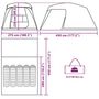 Voir la diapositive 6 : VIDAXL Tente de camping avec dome porche 5 personnes vert impermeable