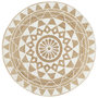 Voir la diapositive 1 : VIDAXL Tapis fait a la main Jute avec imprime blanc 90 cm