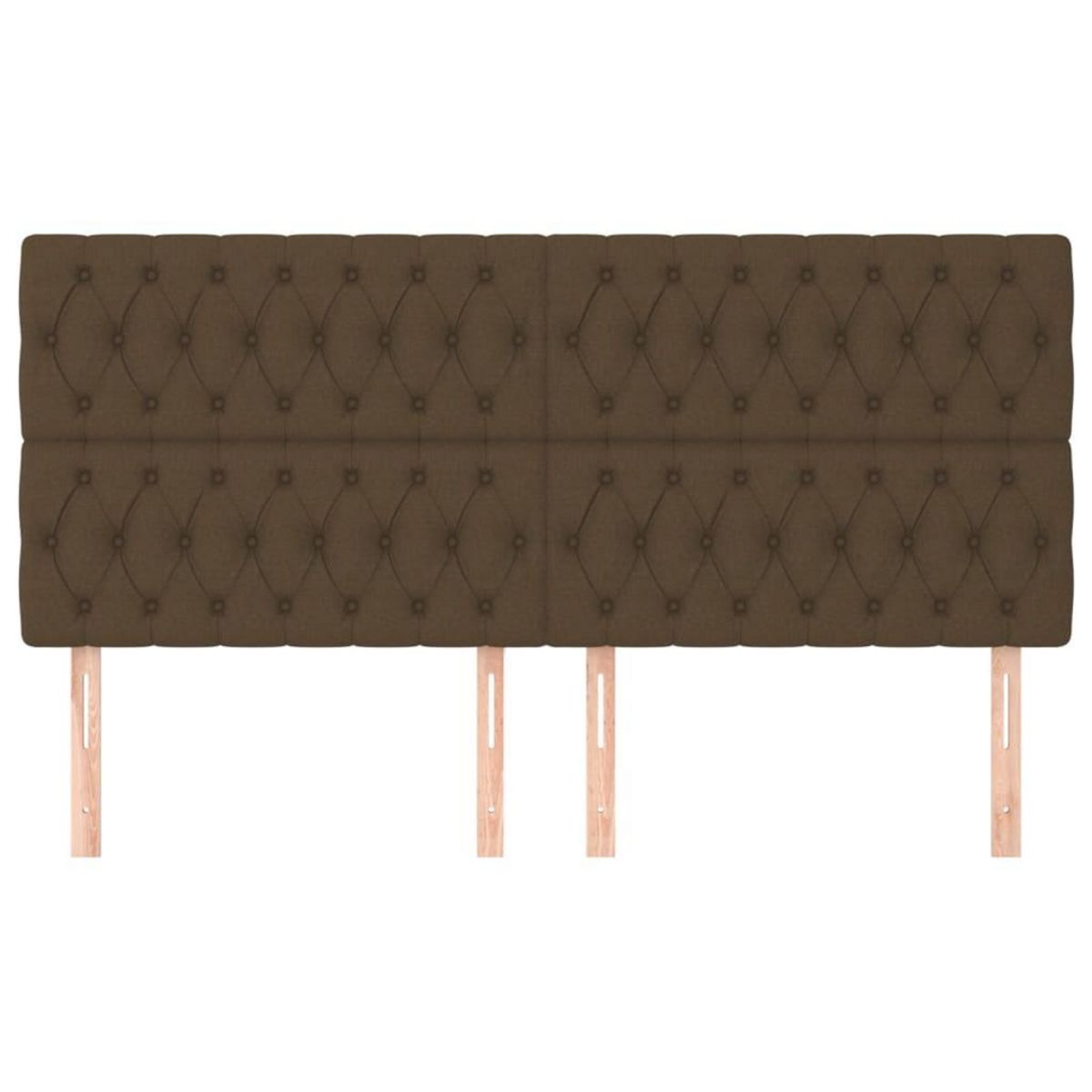 VIDAXL Tetes de lit 4 pcs Marron Fonce 100x7x78/88 cm Tissu