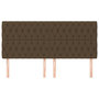 Voir la diapositive 3 : VIDAXL Tetes de lit 4 pcs Marron Fonce 100x7x78/88 cm Tissu