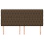 Voir la diapositive 3 : VIDAXL Tetes de lit 4 pcs Marron Fonce 100x7x78/88 cm Tissu